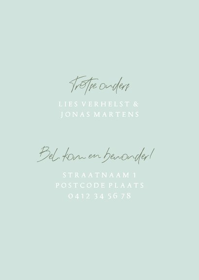 Geboortekaartje met geboortebloem sneeuwklokje 2