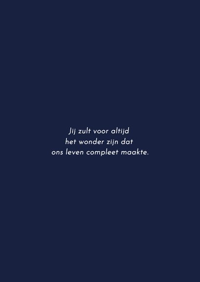 Geboortekaartje met gekleurde 3d letter S blauw paars 2