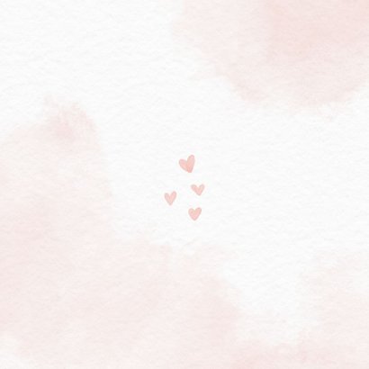 Geboortekaartje met illustratie giraf en kinderwagen Achterkant