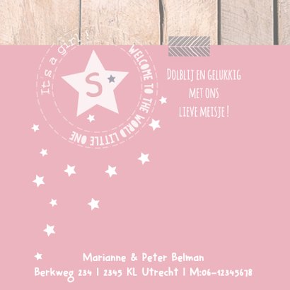 Geboortekaartje met label Sophie 2