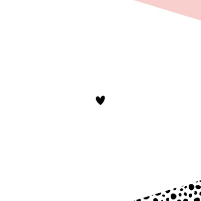 Geboortekaartje met letter en stoere confetti geometrisch Achterkant