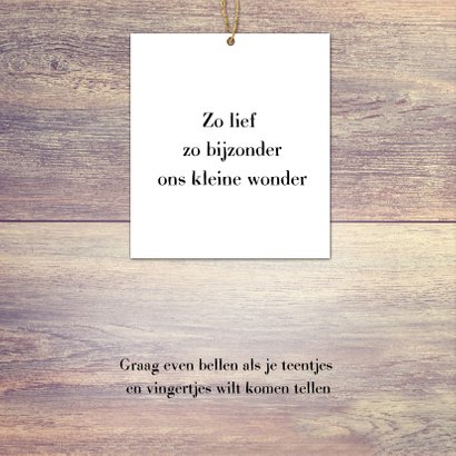 geboortekaartje met meetelementen 2