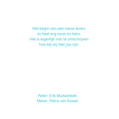 geboortekaartje met sterren en watercolord 2