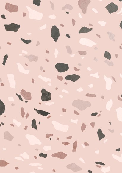 Geboortekaartje met Terrazzo-look meisje 2