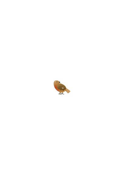 Geboortekaartje met wieg en zon en vogels Achterkant
