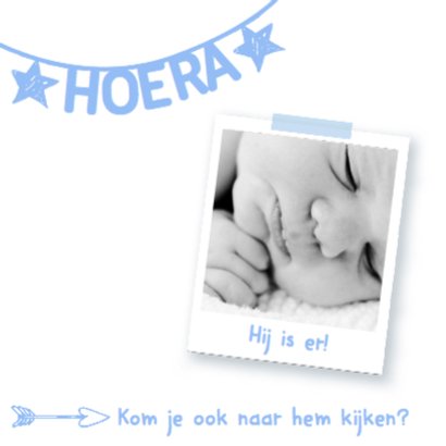 Geboortekaartje naamslinger hip 2
