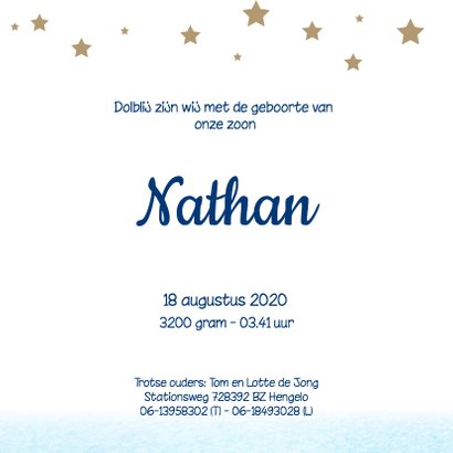 Geboortekaartje Nathan SK 3