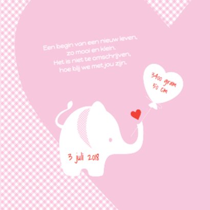 Geboortekaartje olifant - LOVZ 2
