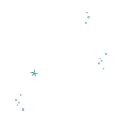 Geboortekaartje onderwaterwereld met walvis Achterkant