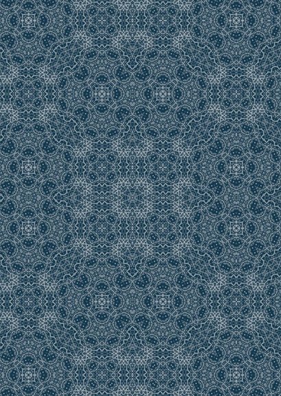 Geboortekaartje patroon en kader met maan donkerblauw 2