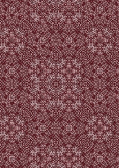 Geboortekaartje patroon op donkerrood kader en maan  2