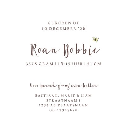 Geboortekaartje - Pentekening kleur grote broer met baby 3