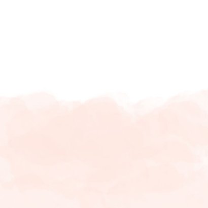 Geboortekaartje regenboog hartjes wolken roze Achterkant