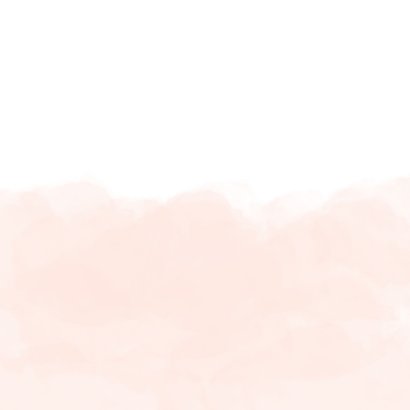 Geboortekaartje regenboog hartjes wolken roze Achterkant