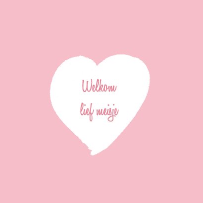 Geboortekaartje rustig roze 2