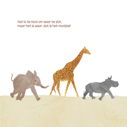 Geboortekaartje safari 2