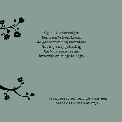 Geboortekaartje samen kijken naar de zon 2
