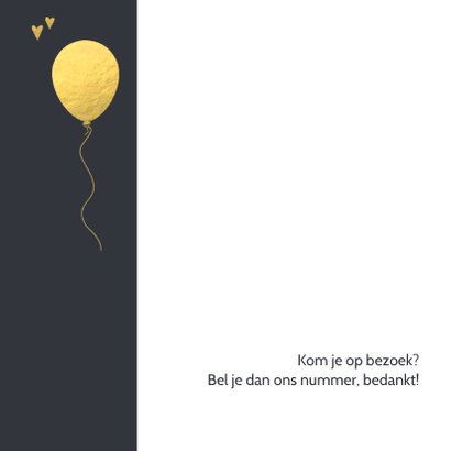 Geboortekaartje silhouet auto met aanhangwagen 2