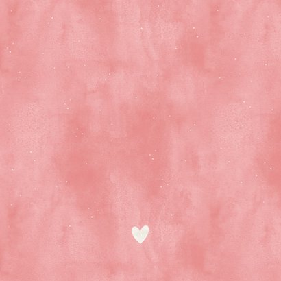 Geboortekaartje silhouet meisje met vlinders en maan Achterkant