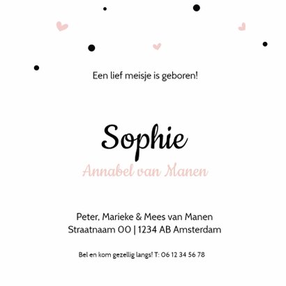 Geboortekaartje silhouet meisje 3