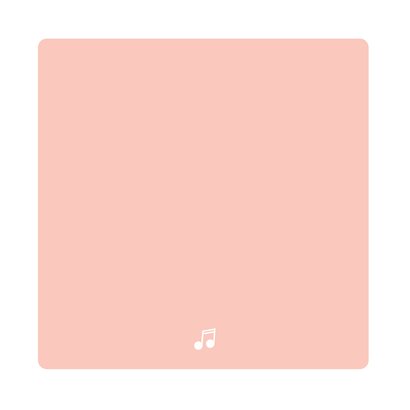 Geboortekaartje Silhouet muziek Achterkant