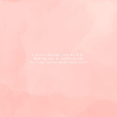 Geboortekaartje slapend vosje roze achtergrond 2