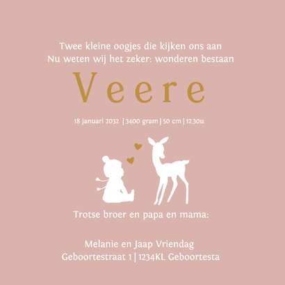 Geboortekaartje slee met drie zusjes 3