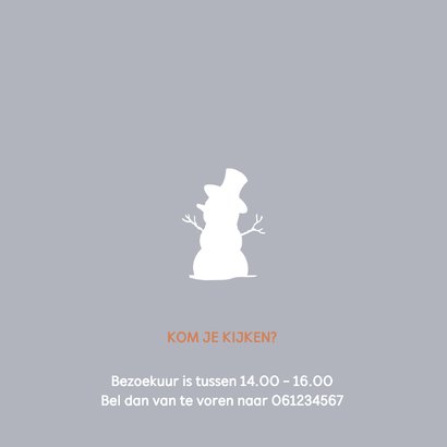 Geboortekaartje slee met zusjes en baby jongen 2