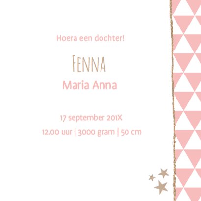 Geboortekaartje Slinger Fenna 3