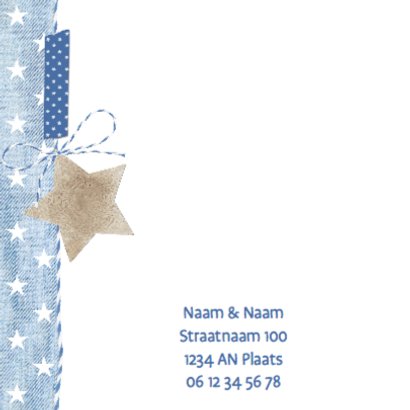 Geboortekaartje Spijkerstof Max 2