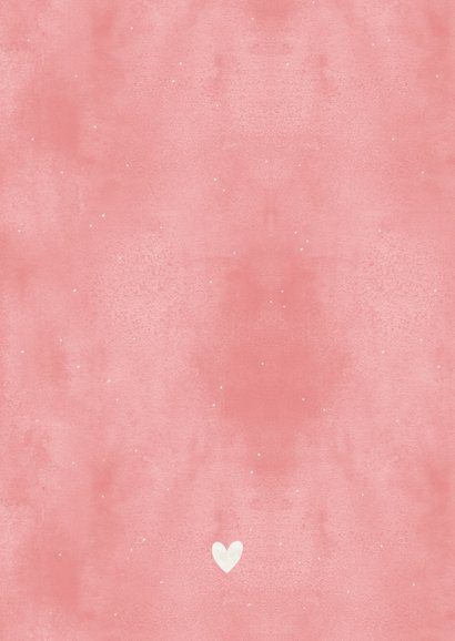 Geboortekaartje staand meisje met broer hand in hand  Achterkant