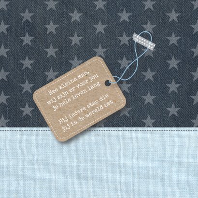 Geboortekaartje Stars Blue Boy 2
