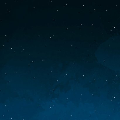 Geboortekaartje sterren maan planeten goudlook jongen Achterkant