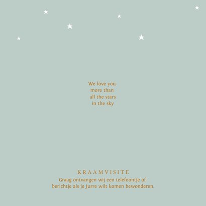 Geboortekaartje sterren maan stijlvol jongen 2