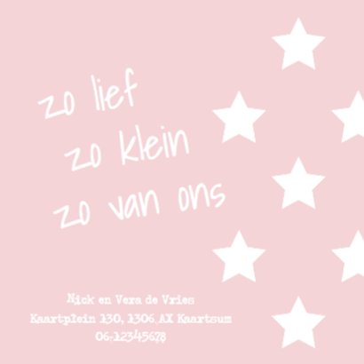 Geboortekaartje sterren - meisje 2