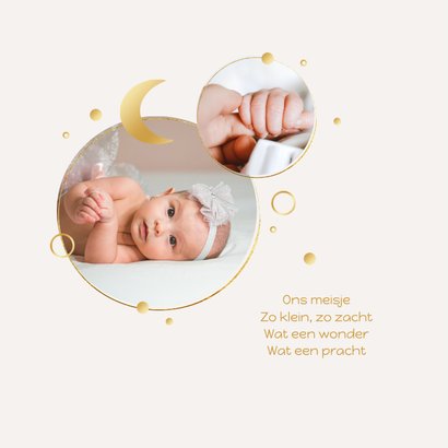 Geboortekaartje sterren universum foto maan planeten 2