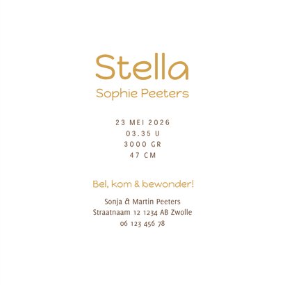 Geboortekaartje sterren universum foto maan planeten 3