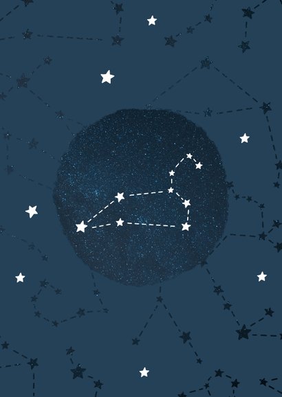 Geboortekaartje sterrenbeeld leeuw universum 2