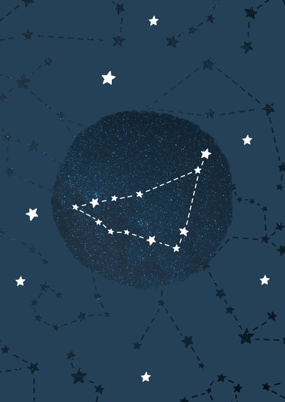 Geboortekaartje sterrenbeeld steenbok universum 2