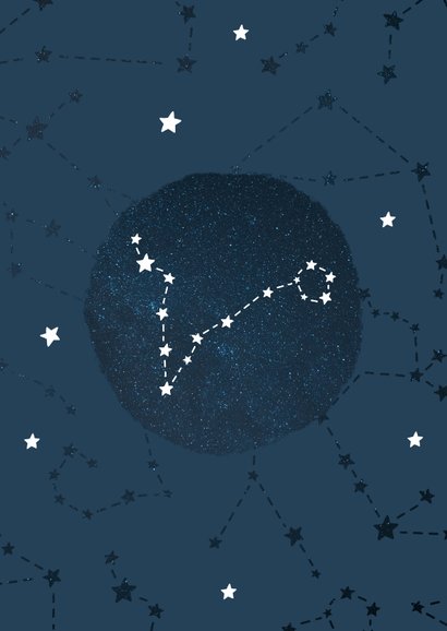 Geboortekaartje sterrenbeeld vissen universum 2