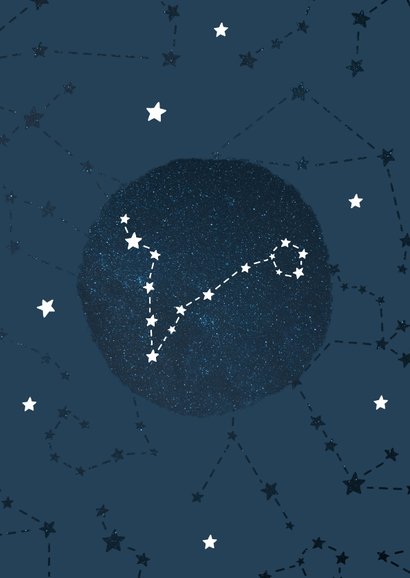 Geboortekaartje sterrenbeeld vissen universum 2