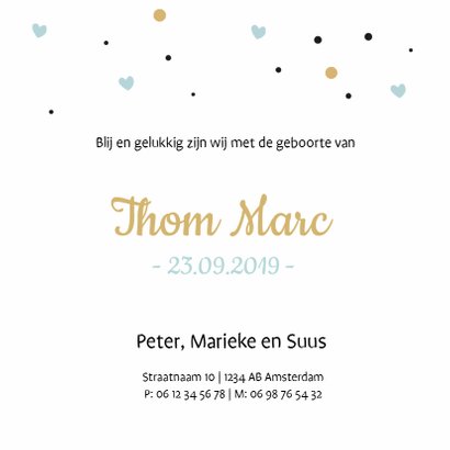 Geboortekaartje Thom hip 3