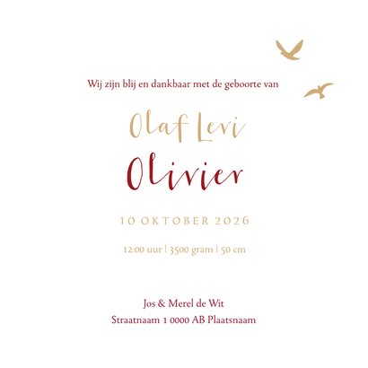 Geboortekaartje tractor silhouet 3