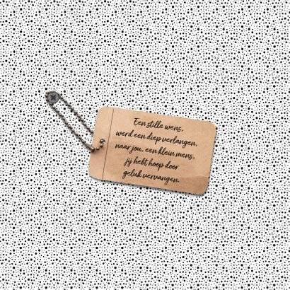 Geboortekaartje unisex hip met label en eigen foto 2