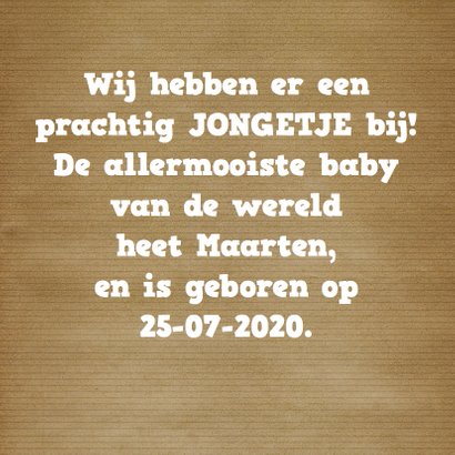 Geboortekaartje vintage tractor 3