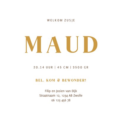 Geboortekaartje voor een broertje of zusje met vogeltjes  3