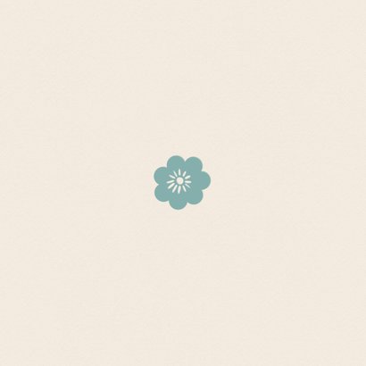 Geboortekaartje vos slaapt met baby jongen Achterkant