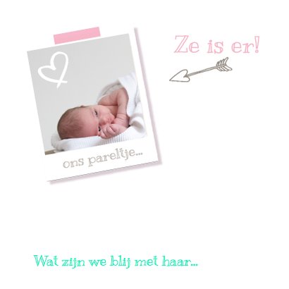 Geboortekaartje vrolijk Sofia 2