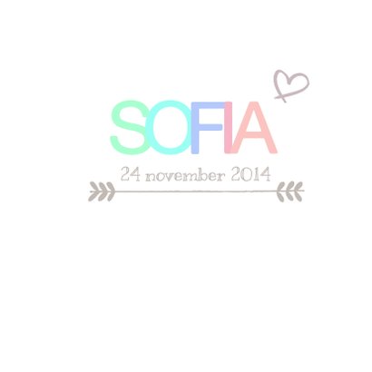 Geboortekaartje vrolijk Sofia 3
