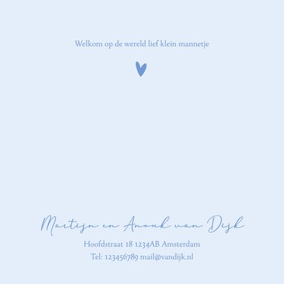 Geboortekaartje wiegje hip jongen lichtblauw 2